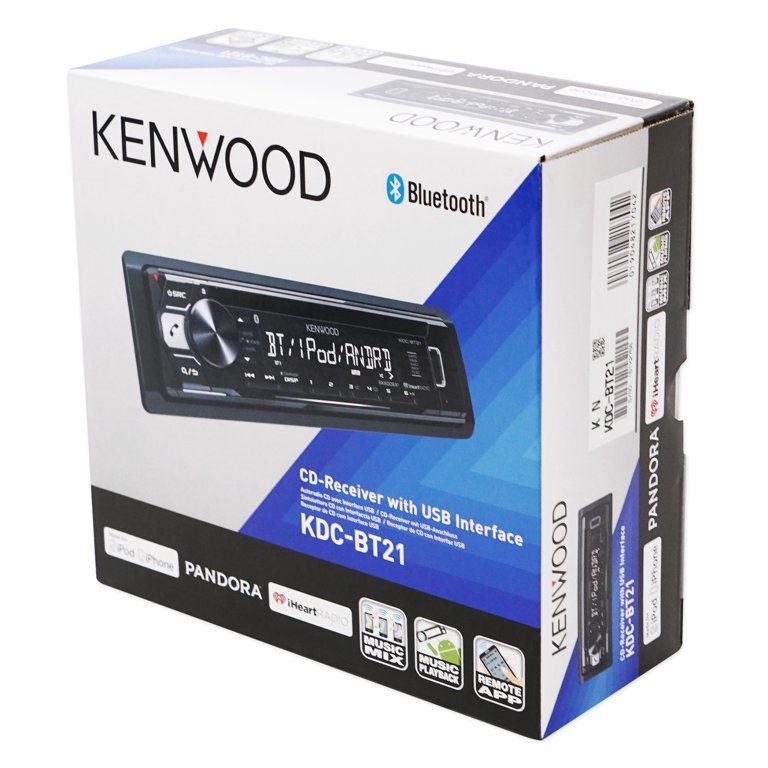 Kenwood KDC-BT21 - Car - CD receiver - in-dash - Single-DIN - 50 Watts x 4