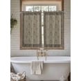 thumbnail image 4 of Beige Boho 2 Panel Kitchen Curtains for Windows, Vintage Floral Abstract Art Ethic Tribe Bathroom Privacy Curtain, Home Décor Window Treatment for Bedroom/Living Room 55"x45", 4 of 6