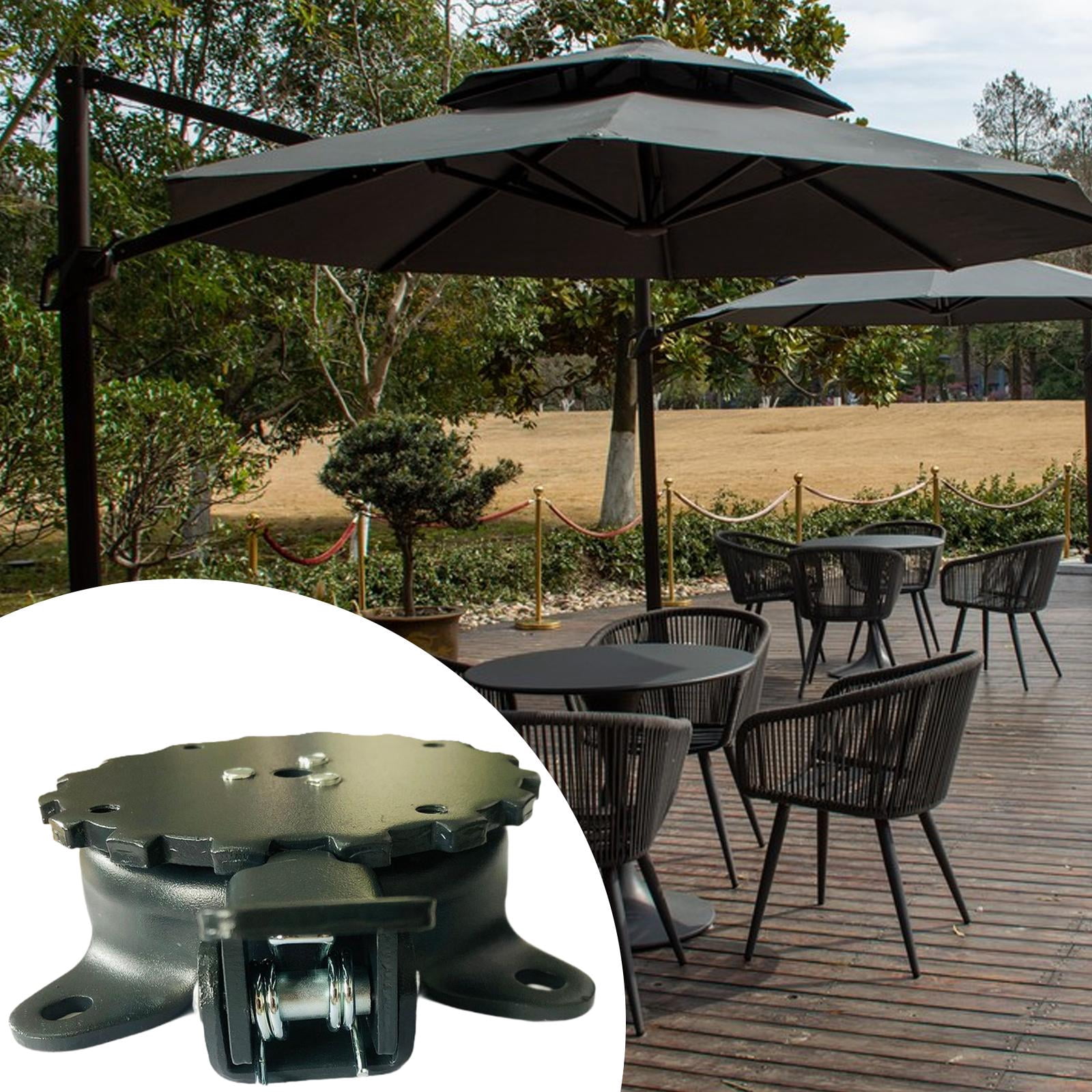 oshhni Patio Umbrella Base 360 degree Rotatable Parasol Holder for Patio Balcony Barbecue