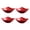 Red, variant on Fancy Plastic Bowl, 4 Square Household Soup Bowls,Serving Bowls Containers for Parties, Snack, Buffet, Chips