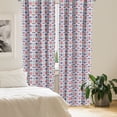 thumbnail image 2 of Ethnic Curtains 2 Panels Set, Traditional Middle Eastern Pattern with Floral Elements Timeless Motifs, Window Drapes for Living Room Bedroom, 56"W X 84"L, Multicolor, by Ambesonne, 2 of 5