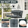 thumbnail image 4 of Replacement Cushions for Outdoor Swing, Swing Replacement Cushions Thicken 4" with Backrest, Waterproof Bench Cushions for Patio Furniture Porch Swing Cushions (Light Gray), 4 of 7