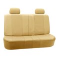 thumbnail image 3 of FH Group Royal PU Leather Full Set Airbag Compatible and Split Bench Car Seat Covers, Beige, 3 of 4