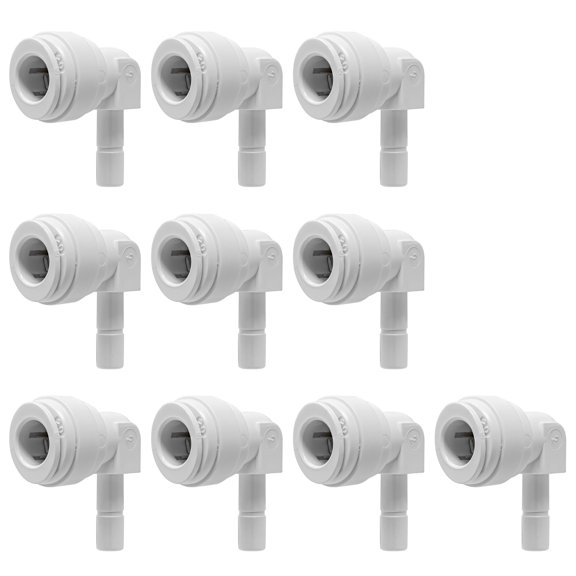 Metpure 3/8" OD Quick Connect Stem Elbow for RO Reverse Osmosis Water Filtration System/Replacement Parts/Other Water Appliances 3/8" OD Quick Connect x 1/4" OD Stem (10 Pack)
