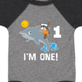 thumbnail image 4 of Inktastic First Birthday 1 Year Old Dolphin Boys or Girls Baby Bodysuit, 4 of 5