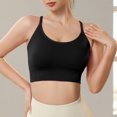 thumbnail image 6 of Womens Sports Bras Comfort Oman Bras With String Quick Dry Shockproof Running Fitness Underwear Bras for Women Black M, 6 of 7