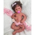 thumbnail image 1 of Muñeca de silicona Oppaionaho con boca abierta, 48 cm, con pelo para niña, 1 of 9