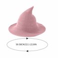 thumbnail image 6 of SAWOBUUN Cotton Yarn Witch Hat for Kids & Adults Soft Knitted Pointed Wizard Hat Foldable Halloween Accessory, 6 of 7