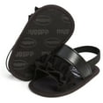 thumbnail image 4 of naisibaby New Spring Summer Baby Girls Non-slip Shoes, Toddler Baby Flat Lace Wave Soft Soled Sandals Black 11, 4 of 4