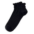 thumbnail image 5 of opolski 1 Pair Women Socks Low-cut Shirribg Edge Hollow Out Mesh Solid Color High Elasticity Anti-slip Thin Soft Breathable Sweat-absorption Anti-shrink Short Boat Socks Apricot, 5 of 8