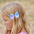 thumbnail image 2 of Rainbow Girls Hair Bow Barrettes Set Colorful Ribbon Clips for Girls Hair Accessories, 2 of 4