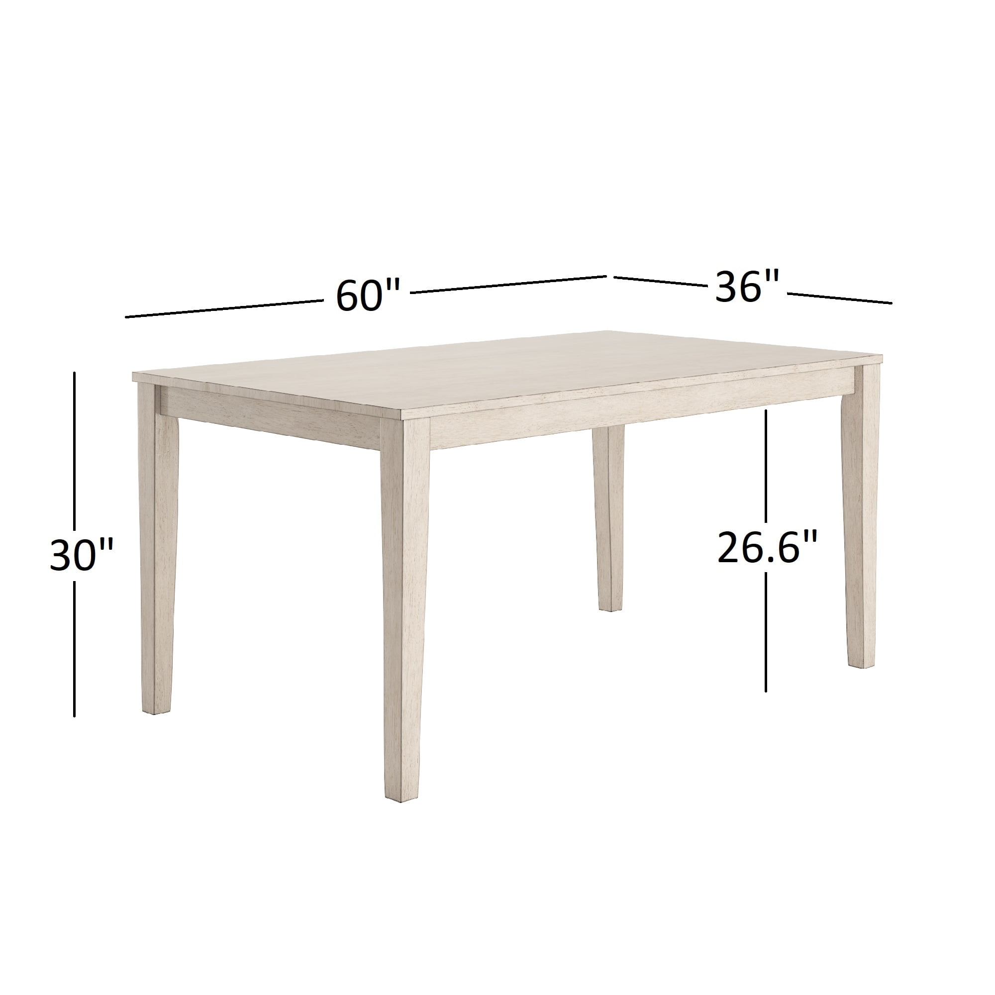 Lexington 60-inch Rectangular Dining Set with Ladder Back Chairs, Multiple Finishes