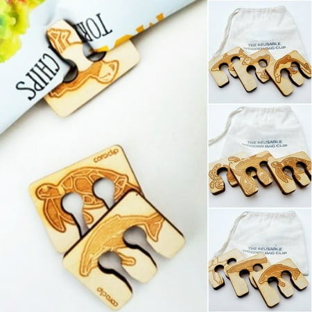 

Wooden Multipurpose Bag Clip Food Sealing Clips for Nuts & Snacks Storage B