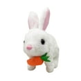 thumbnail image 3 of Conejito eléctrico de peluche, juguete interactivo de peluche para caminar, recuerdo de fiesta con sonido Blanco, 3 of 9