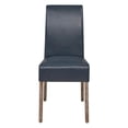 thumbnail image 3 of Valencia Bonded Leather Chair Drift Wood Legs, Vintage Blue, 3 of 5