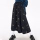thumbnail image 1 of HongQid Women’s Corduroy Long Skirt Spring Fall Embroidery Floral A-Line Skirt Vintage Elastic High Waist Ruffle Maxi Skirt, 1 of 6