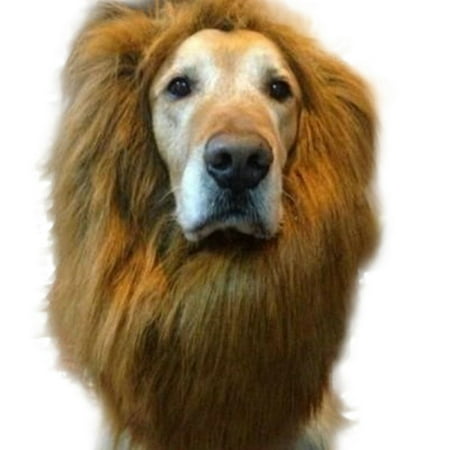 EWAVINC Festival Dogs Pet Apparel Cat Fancy Dress Up Puppy Pet Costume Lions Mane Wig for Dog Cat