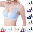 thumbnail image 2 of Gswybco 3PC Seamless Bras for Women Breathable Full Coverage Wireless Bras Plus Size Lace Underwear Solid Color Everyday Brassiere, 2 of 5