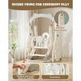 thumbnail image 6 of KORIMEFA 6-in-1 Kids Slide and Swing Set, Toddler Slide with Basketball Hoop, Swing, Outdoor Indoor Playground for Toddlers 1-3, 6 of 16