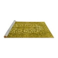 thumbnail image 2 of Ahgly Company Machine Washable Indoor Rectangle Medallion Yellow Traditional Area Rugs, 8' x 12', 2 of 4