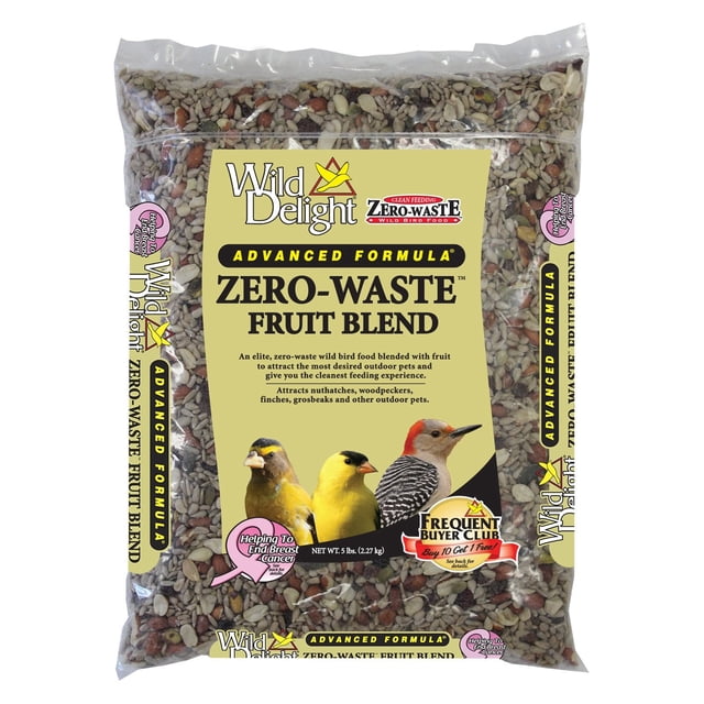 Alimento para Pájaros Wild Delight con Mezcla de Frutas sin Desperdicio, 5 Libras