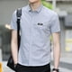 thumbnail image 2 of Camisa de vestir para oficina, ropa de cuadros de seda de hielo, camisas formales de negocios, blusas para hombre, blusas de lujo de verano Xxl S Vintage elegantes para hombre, 2 of 5
