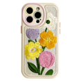 thumbnail image 1 of For iPhone 14 Pro Embroidery Bouquet Phone Case Silicone Protective Phone Cover, 1 of 5