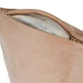 thumbnail image 3 of Greendale Home Fashions 24-in Rosedust Velvet Throw Pillow Cover, 3 of 4