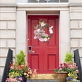 thumbnail image 6 of 1 Pcs Easter Wreath For Front Door,Artificial Flower Wreath With Easter Bunny Wood Sign,Easter Door Hanging Spring Door Decoration,Easter Bunny Flower Garland For Front Door Art Decor,(A,17.7 in), 6 of 6