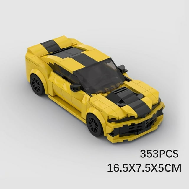 MOC Chevrolet Camaro Muscle Car – Set de bloques de construcción de la serie de velocidad de 353pcs, juguete de ladrillos creativos para constructores principiantes