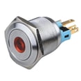 thumbnail image 4 of Interruptor De Botón LED De 12 Enclavamiento De Alimentación De 22 Mm Rojo / Azul Auto- rojo DYNWAVEMX Interruptor de botón pulsador, 4 of 5