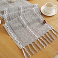 thumbnail image 7 of Cterwk Table Runner with Tassels, Embroidered Cotton Linen Table Runner Boho Table Runners for Christmas Party and Wedding, 90x13 Inches, 7 of 7