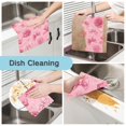 thumbnail image 2 of 6PCS Dish Towels and Dish Cloths Reuseable Dishcloths Sets for Washing Dishes, Cooking, Baking Size 11" x 11" Roses and Bows Pattern, 2 of 9