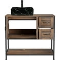 thumbnail image 5 of FULLWATT 36"Bathroom Vanity With Single Sink Combo, Modern Bathroom Sink Cabinet With 2 Drawers and a Tip-Out Drawer, Freestanding Bathroom Vanities with Ceramic Sink,Solid Wood Frame, 5 of 12