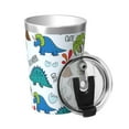 thumbnail image 2 of PAYOHTO Dino Funny Cartoon Dinosaurs Insulated Stainless Steel Tumbler 12 oz Thermos Come with Straw Kids Leak-Proof Travel Mug Cup, 2 of 7