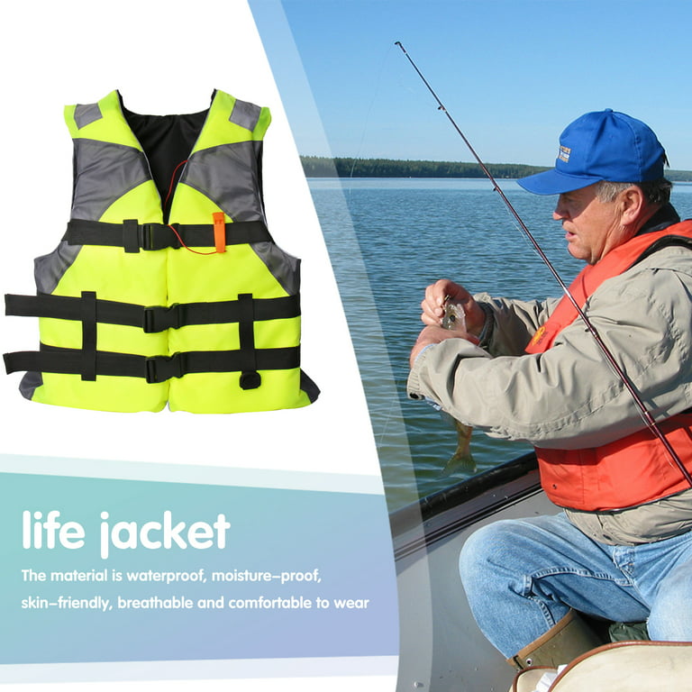 YFMHA Adults Floating Jacket Lightweight Life Vest for Fishing Swimming  (Green) 
