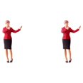 thumbnail image 3 of Ruiboury Miniature Hand-Painted Model People Figure Diorama Scenery Lifelike and Charming Hostess Red height 2.8-3cm 2Set, 3 of 6