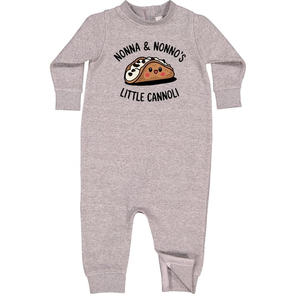 Inktastic Nonna and Nonno's Little Cannoli Cute Italian Grandparents Baby Fleece Romper