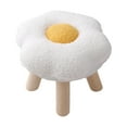 thumbnail image 3 of TISHITA Small Foot Stool Change Shoe Stool Soft Sofa Stool for Bedside Porch Bedroom White, 3 of 8