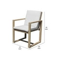 thumbnail image 5 of Benjara Neji 24 Inch Dining Chair, Natural Brown Eucalyptus Wood, Thick Cushion, 5 of 6