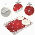 thumbnail image 4 of SKYSONIC Christmas Dish Drying Mat for Kitchen Counter,Snowflake Santa Xmas Tree Ultra Absorbent Reversible Microfiber Dishes Drying Rack Pad Heat-resistant Mats 16x18in, 4 of 7