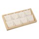 thumbnail image 1 of Bandeja colgante de madera de bambú, organizador de exhibición de exhibición de bandeja de joyería de almacenamiento apilable para colgantes, beige, 1 of 8
