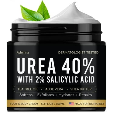 Adellina Urea Cream 40% for Dry Cracked Feet, Knees, Elbows