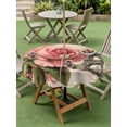 thumbnail image 5 of Outdoor Tablecloth with Umbrella Hole Zipper Pink Spring Floral Round Tablecloth 54" Waterproof Outside Table Cloth Vintage Rose Flower Retro Patio Table Cover Tablecloths for Picnic Party, 5 of 8