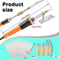 thumbnail image 2 of 19-piece electric hot knife cutting tool, versatile hot knife cutter with metal stand, 14 blades, 3 chuck handles for carving (orange), 2 of 5