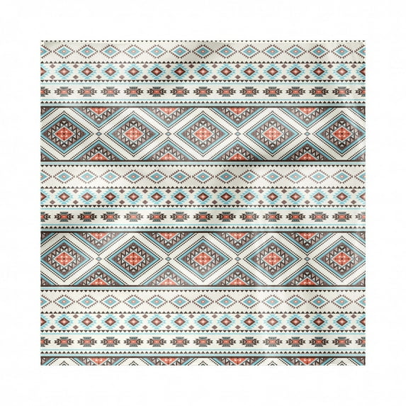 Aztec Decorative Napkins Set of 4, Print of Retro Style Native Ornaments, Silky Satin Fabric for Brunch Dinner Party, 18", Champagne Mauve Taupe, by Ambesonne