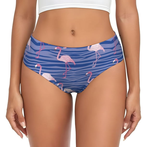 Fotbe Flamingo Calzones Estampados para Mujer – Ropa Interior de Algodón, Cómoda, Suave y Elástica-Medium