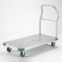 Platform Truck - Aluminum Diamond Deck, 48 x 30, 1000 Lb. Capacity, 5" Polyurethane Casters