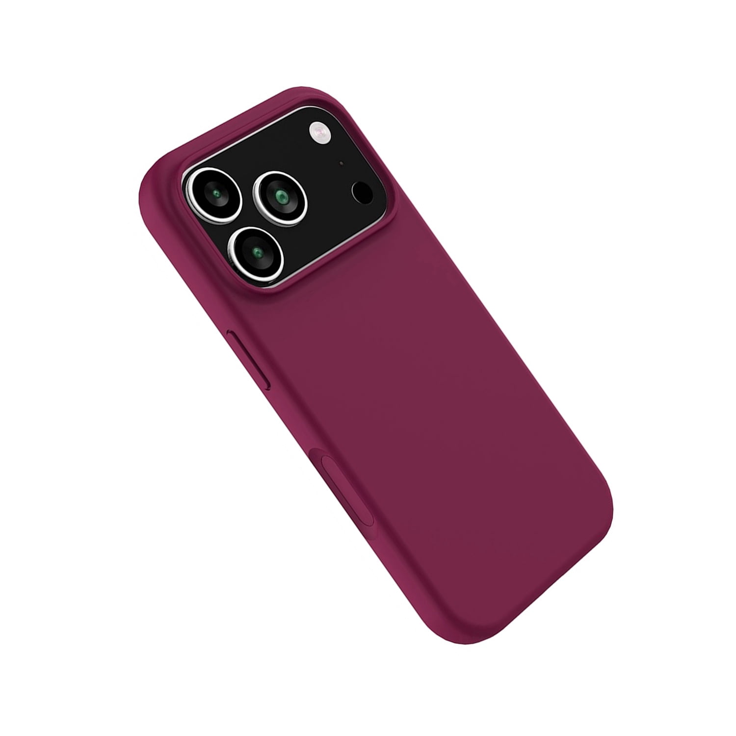 Flexible Soft Touch Silicone Back Cover for iPhone 17 Pro Max - Maroon
