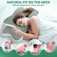 thumbnail image 4 of SweetLux NEW YORK Cervical Memory Foam Neck Pillow for Neck and Shoulder Pain Relief, (Green/White), 4 of 7